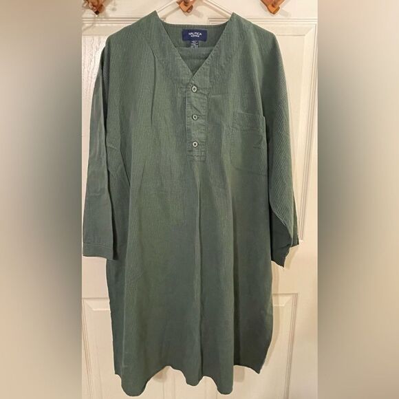 Nautica vintage two-piece pajama set gown and pants - Picture 1 of 9